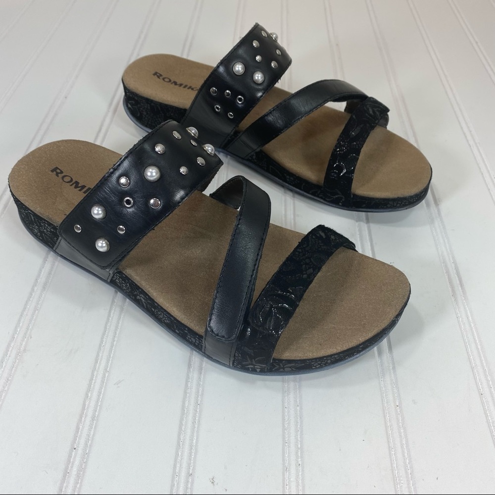 Romika Fidschi 62 Black leather sandal - Picture 5 of 8